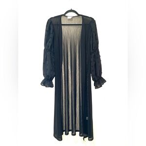 Elegant Black Sheer Robe